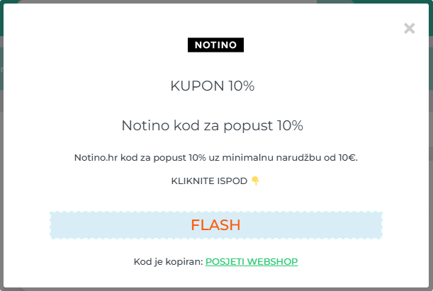 Klik na Notino kupon i odlazak u webshop